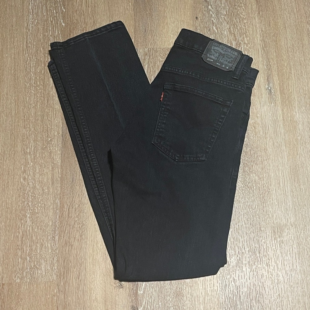 Levi's 511 Slim Fit Jeans‎ Black Boys Size 28 x 28, 16 REG Denim